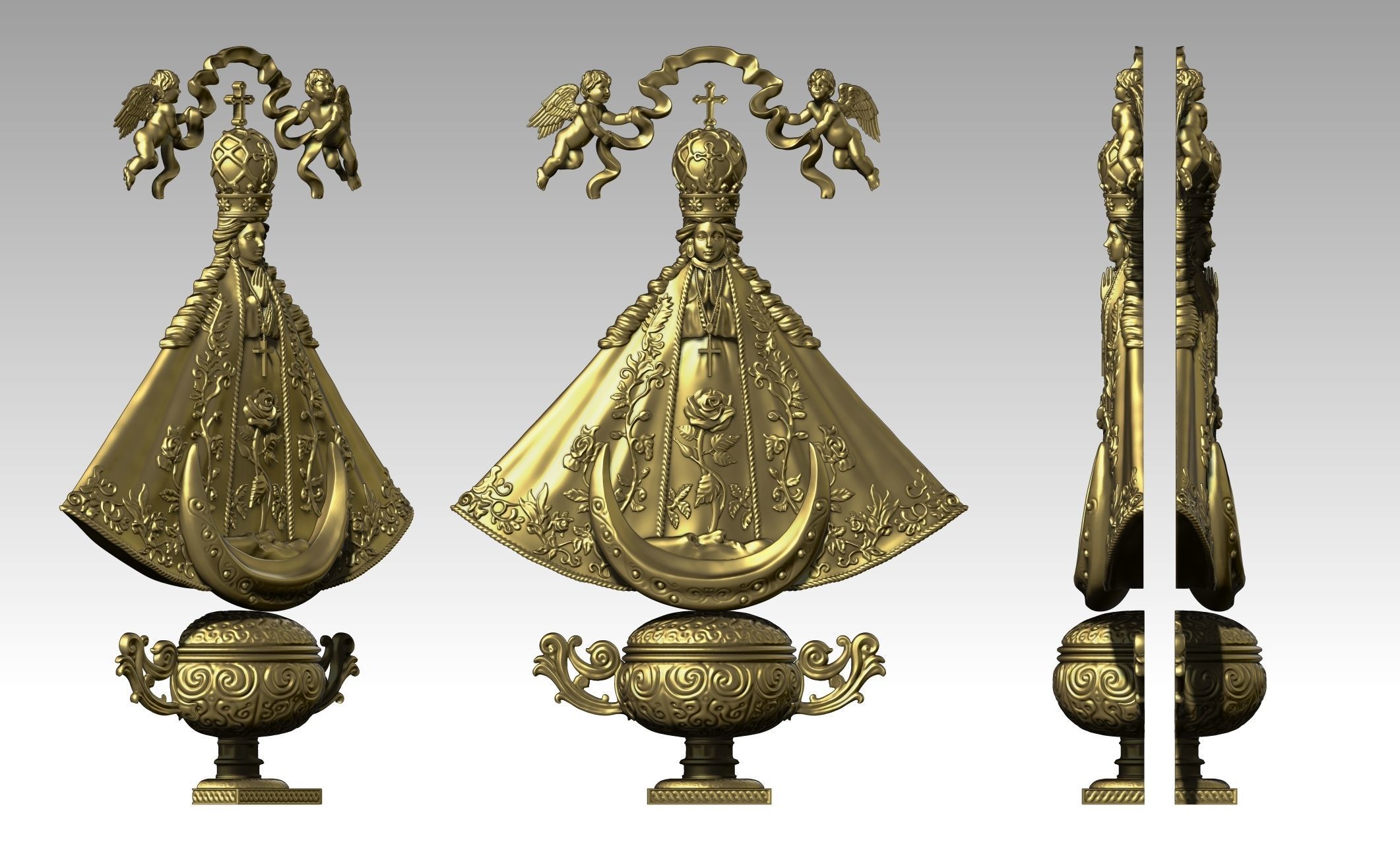 San Juan de los Lagos Virgin - CNC - 3D print model_25