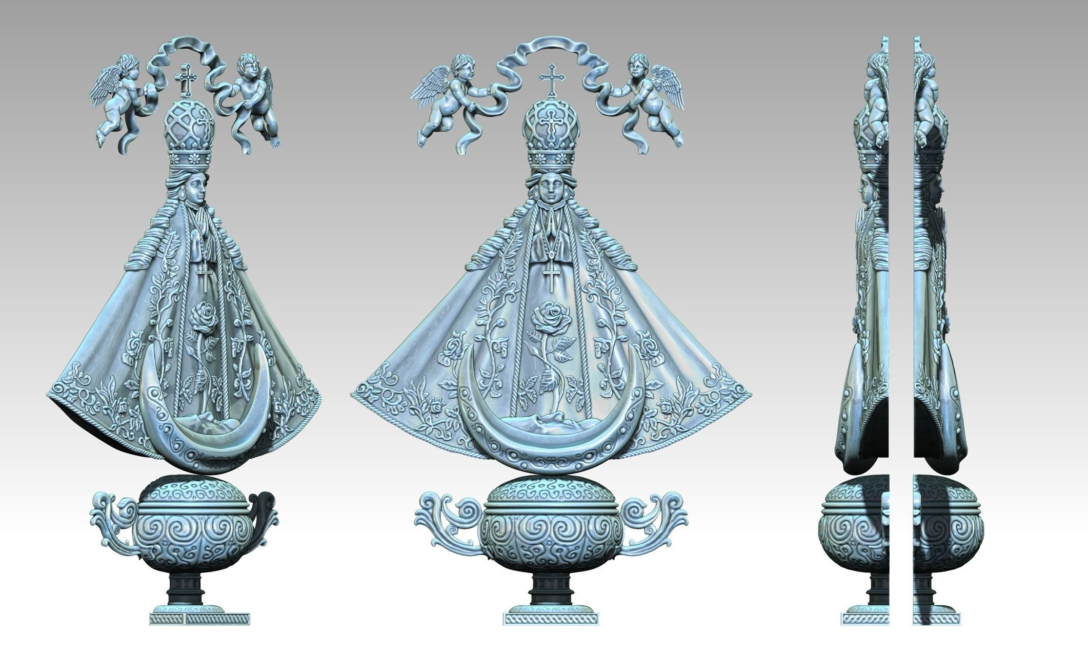 San Juan de los Lagos Virgin - CNC - 3D print model_18