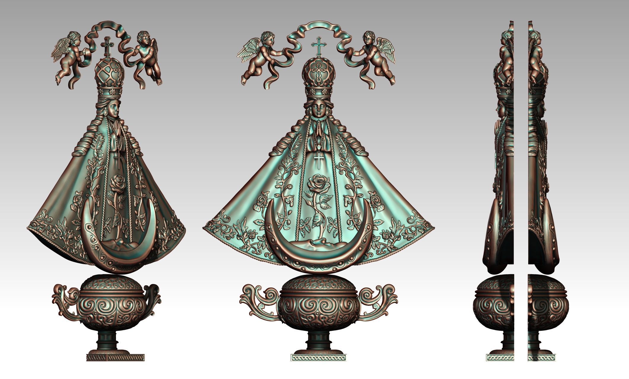 San Juan de los Lagos Virgin - CNC - 3D print model_30