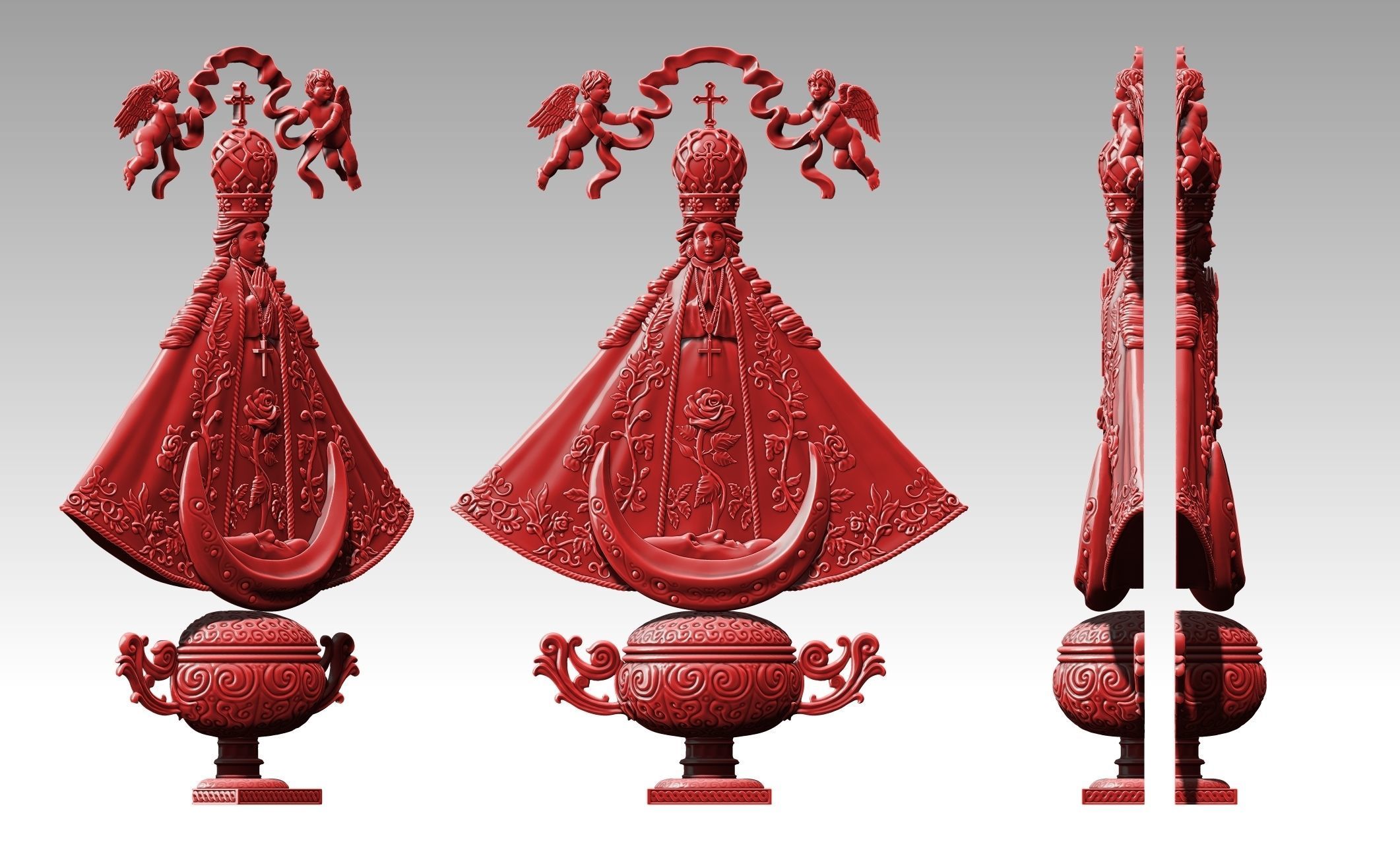 San Juan de los Lagos Virgin - CNC - 3D print model_28