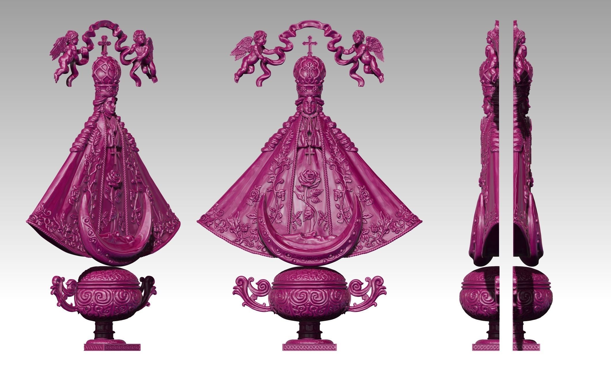 San Juan de los Lagos Virgin - CNC - 3D print model_23