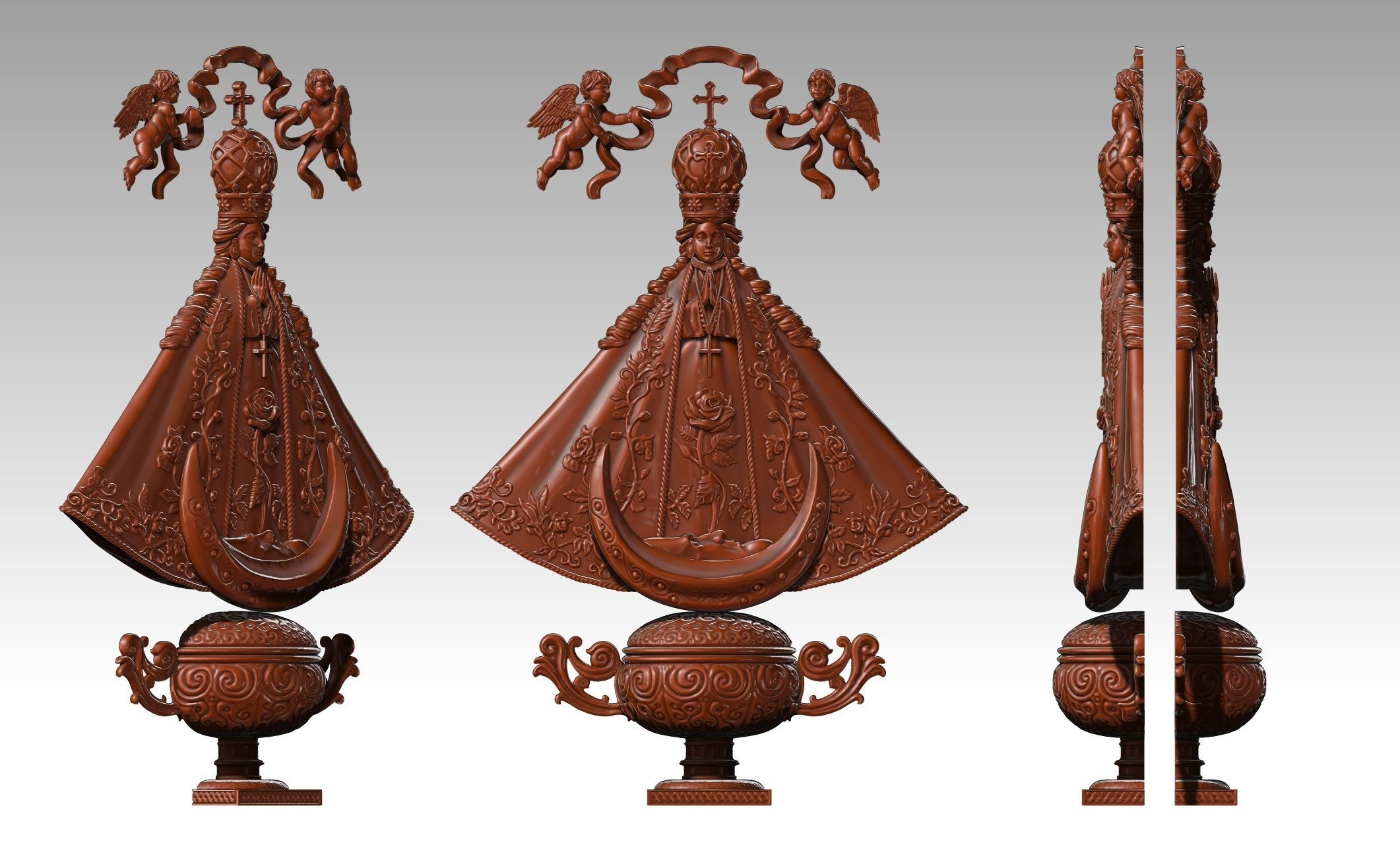 San Juan de los Lagos Virgin - CNC - 3D print model_29