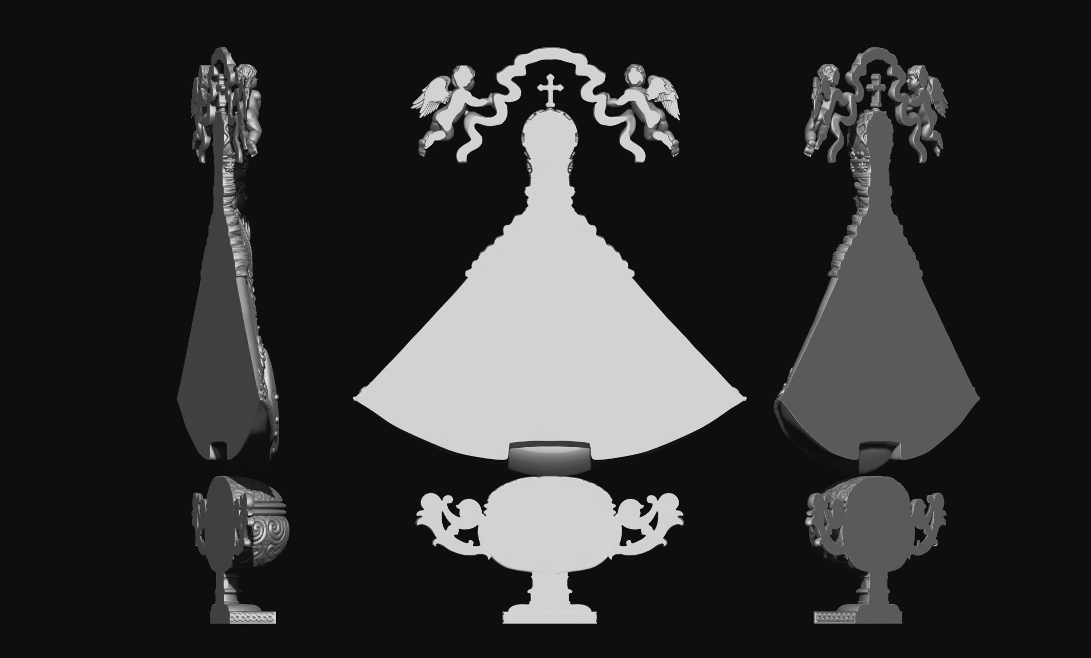 San Juan de los Lagos Virgin - CNC - 3D print model_4