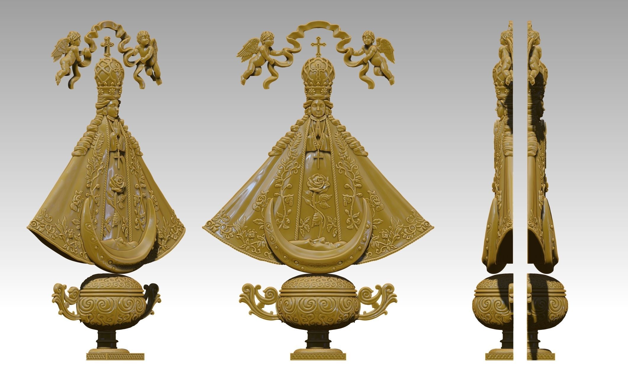 San Juan de los Lagos Virgin - CNC - 3D print model_17