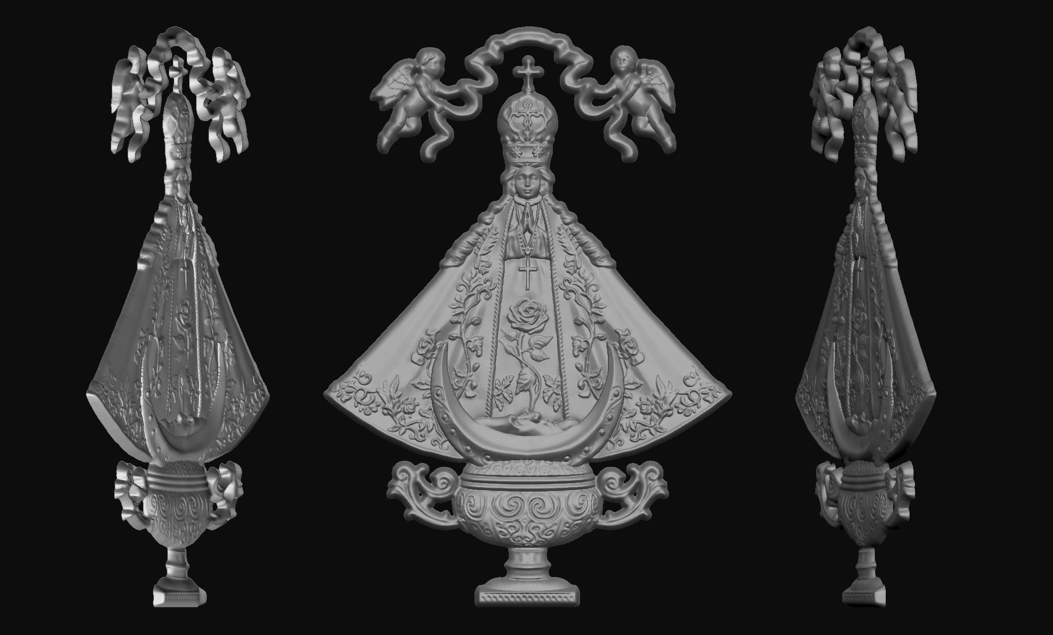 San Juan de los Lagos Virgin - CNC - 3D print model_5