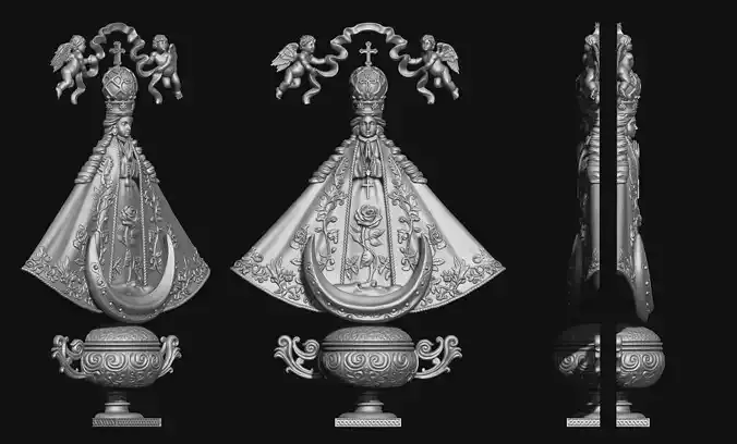 San Juan de los Lagos Virgin - CNC - 3D print model