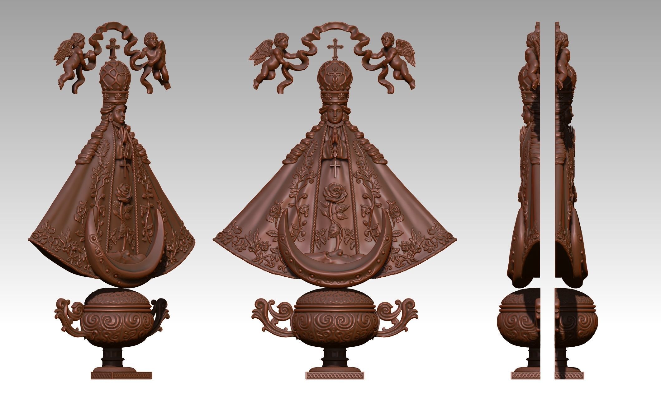 San Juan de los Lagos Virgin - CNC - 3D print model_20