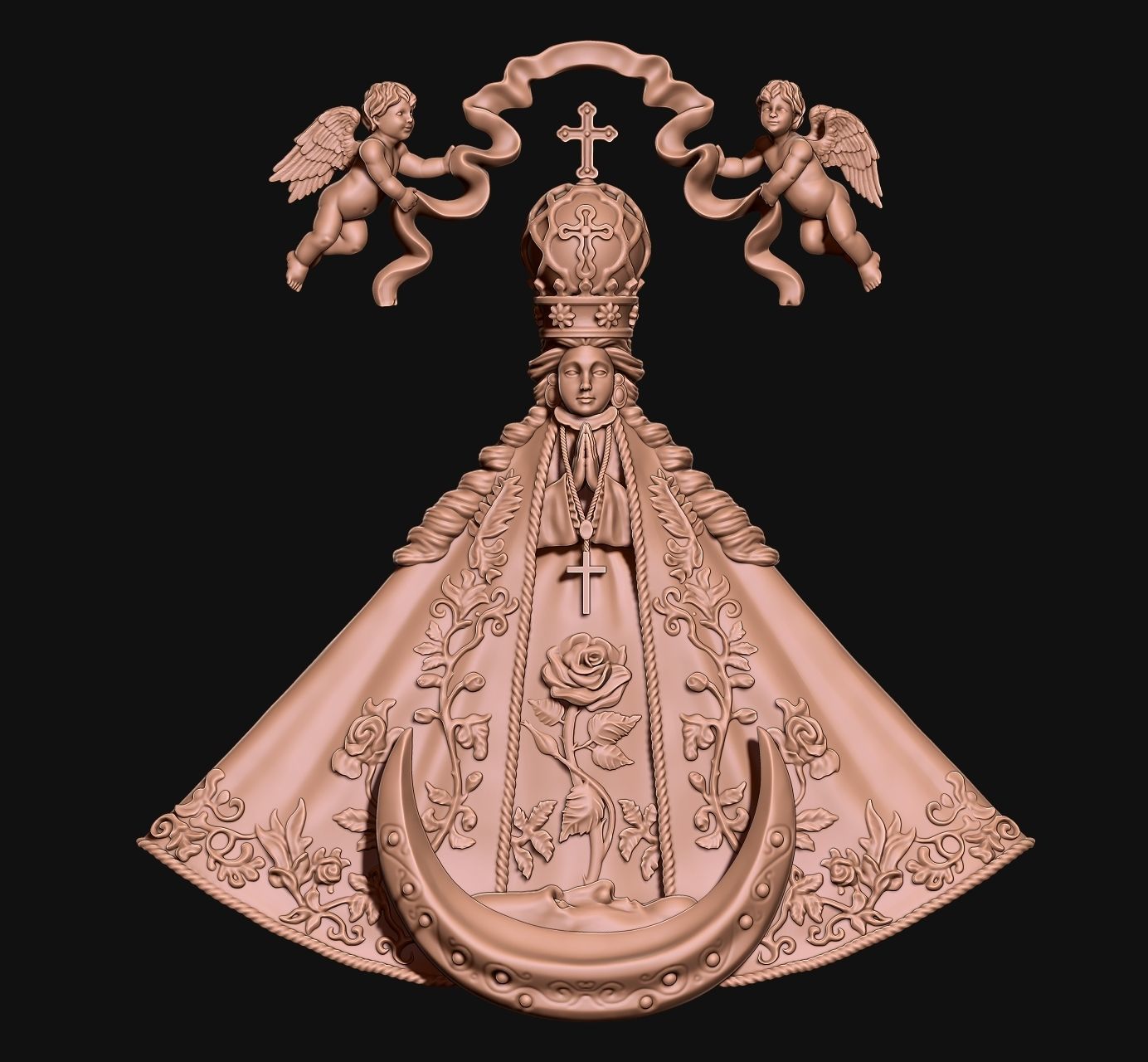 San Juan de los Lagos Virgin - CNC - 3D print model_3