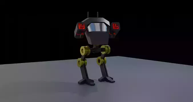 Low Poly Coloured  Mecha