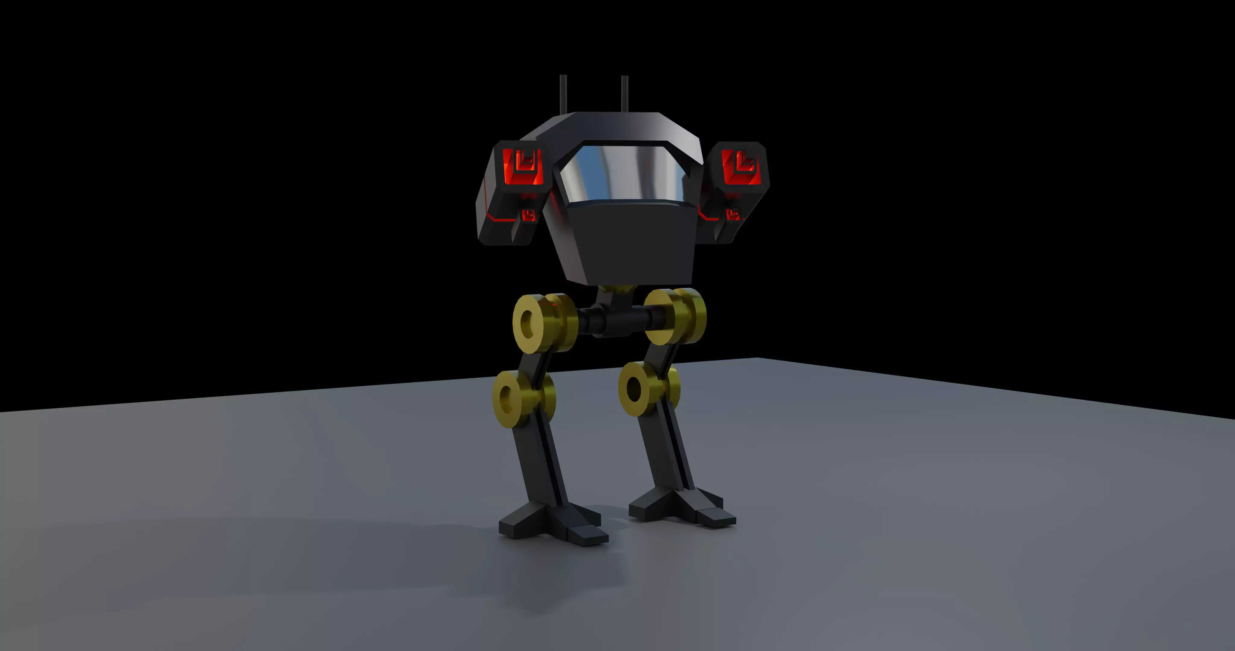 Low Poly Coloured Mecha Low-poly 3D model