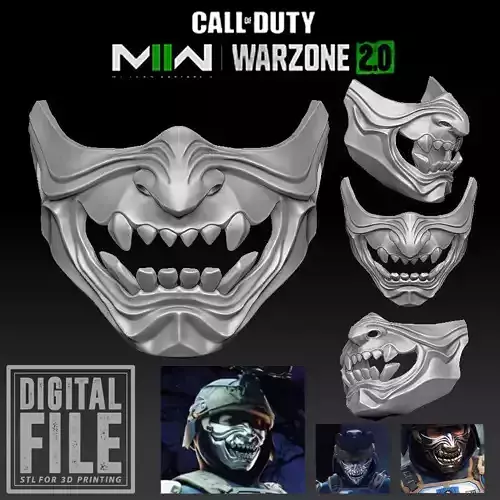 Oni Operator Mask Call of Duty Modern Warfare 2 WARZONE 3D print model
