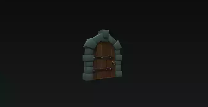 3d model of a Medieval Door