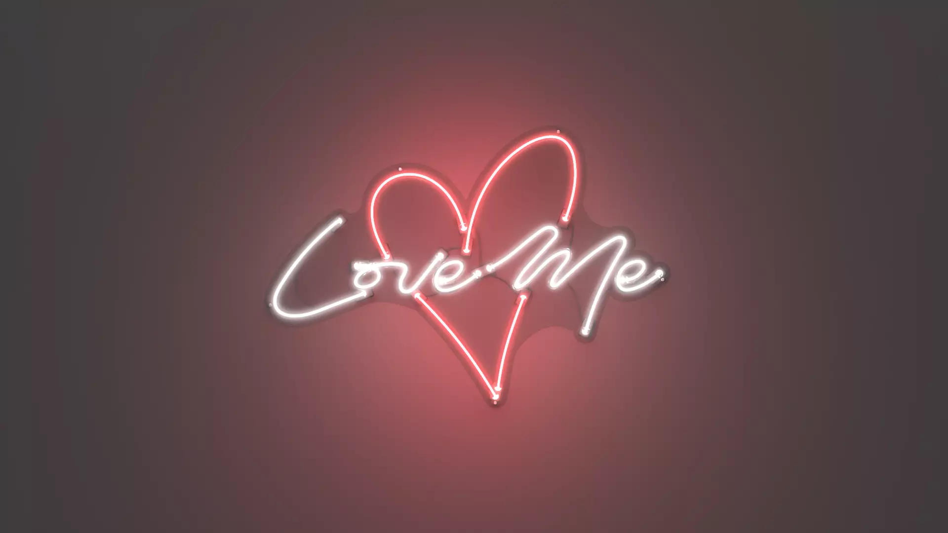 Love Me - Neon Sign 3D model_0