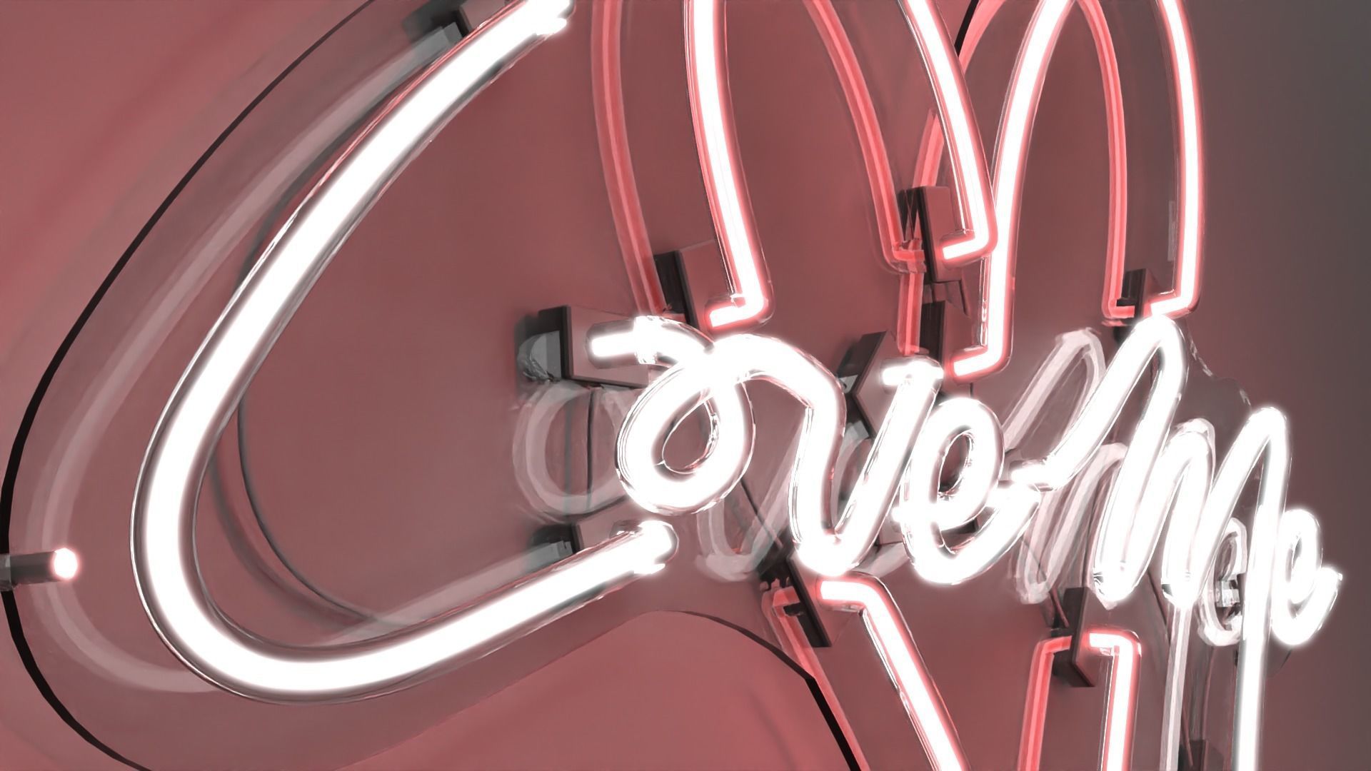 Love Me - Neon Sign 3D model_1