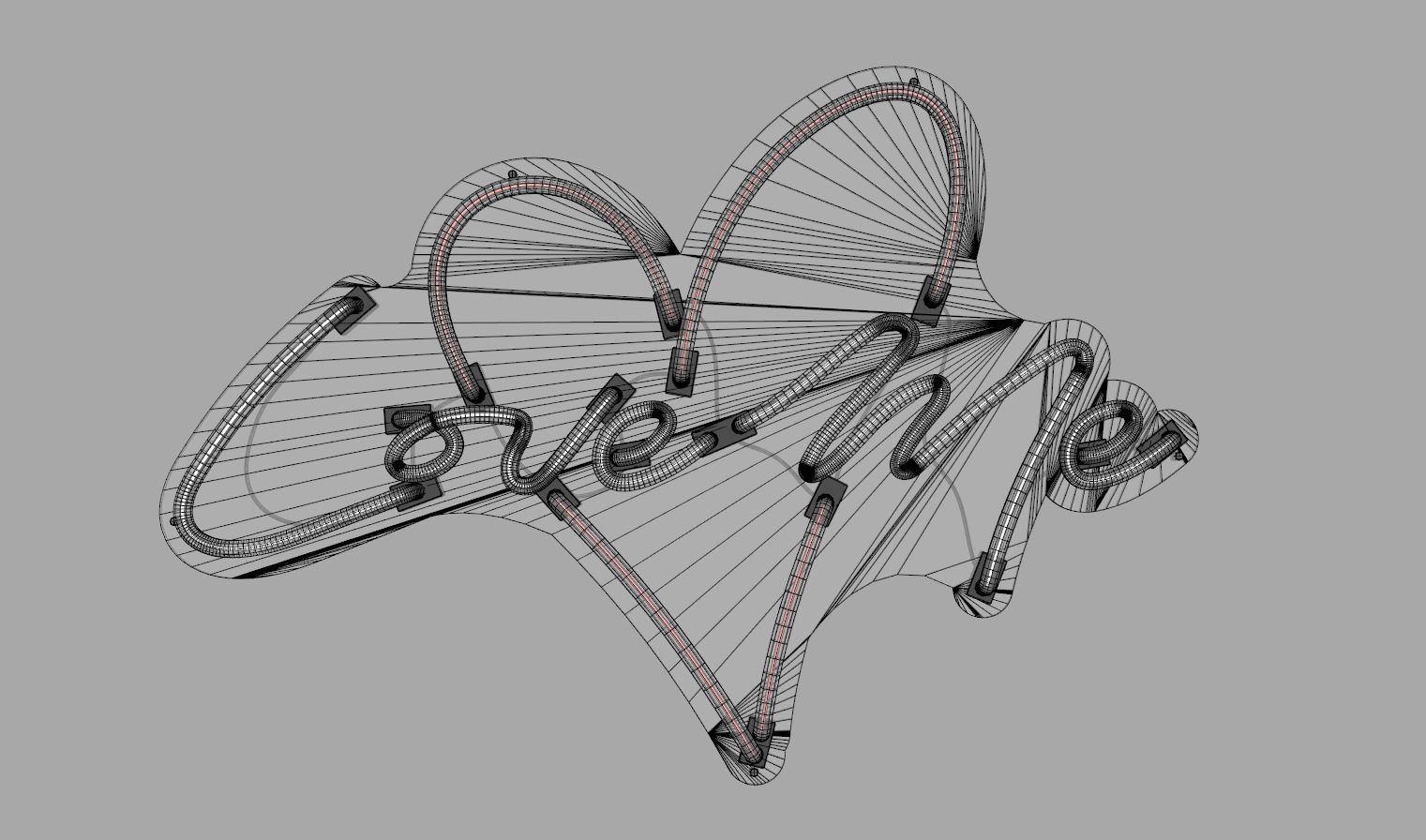 Love Me - Neon Sign 3D model_5