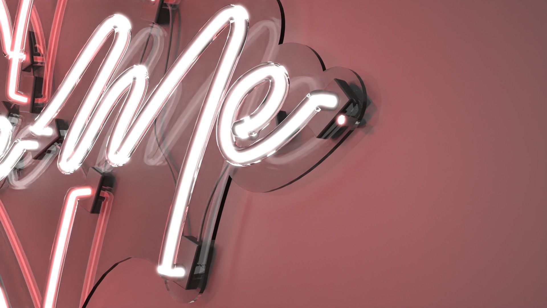 Love Me - Neon Sign 3D model_2