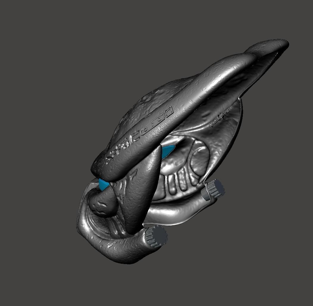 PREDATOR BIOMASK RAM LOST TRIBE WARRIOR HELMET MASK- HI-POLY STL 3D print model_15