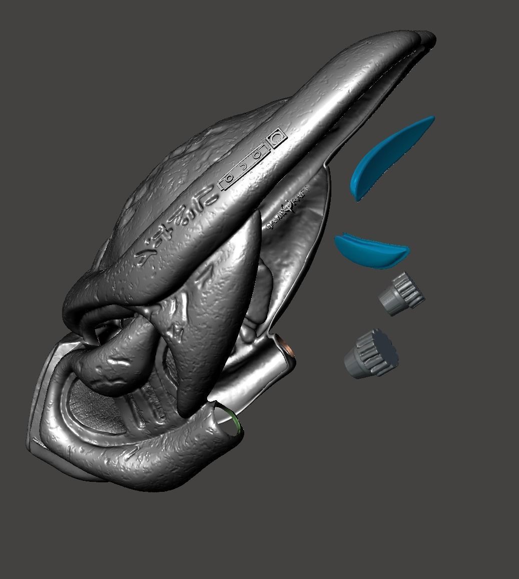 PREDATOR BIOMASK RAM LOST TRIBE WARRIOR HELMET MASK- HI-POLY STL 3D print model_11