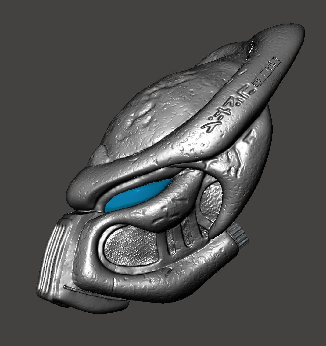 PREDATOR BIOMASK RAM LOST TRIBE WARRIOR HELMET MASK- HI-POLY STL 3D print model_29