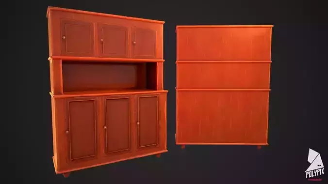 Cabinet wooden with doors and drawers