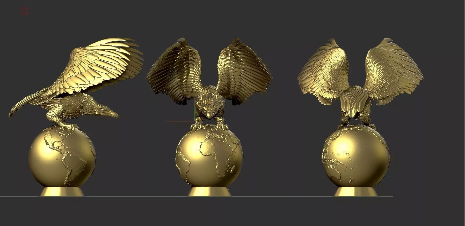 Eagle Holding Globe 3D print model_0