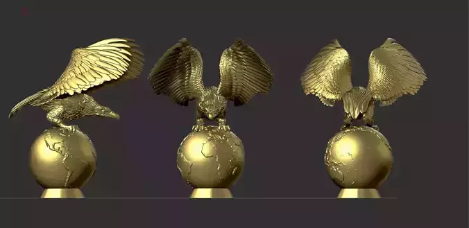 Eagle Holding Globe 3D print model