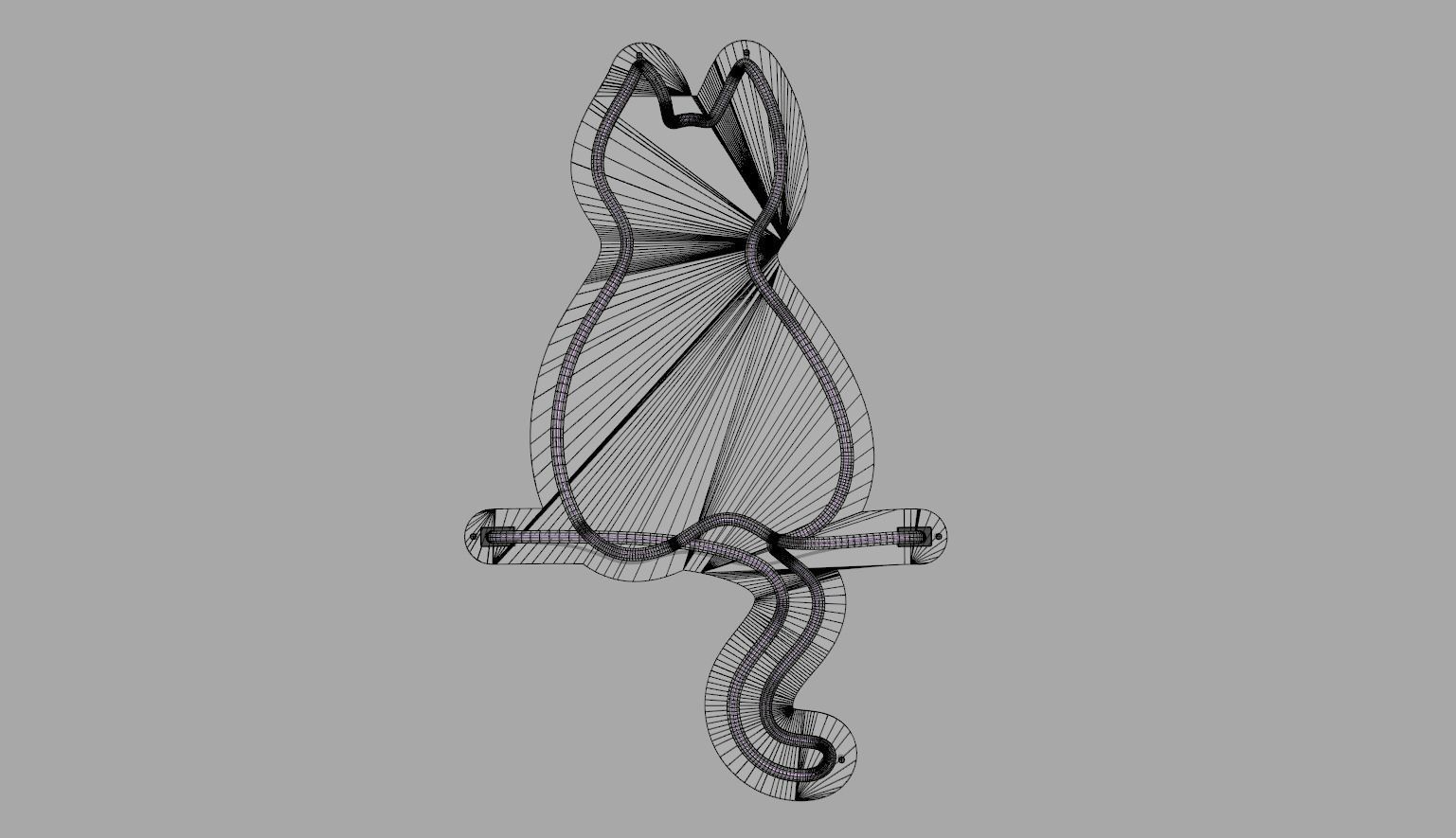 Front Cat - Neon Sign 3D model_5