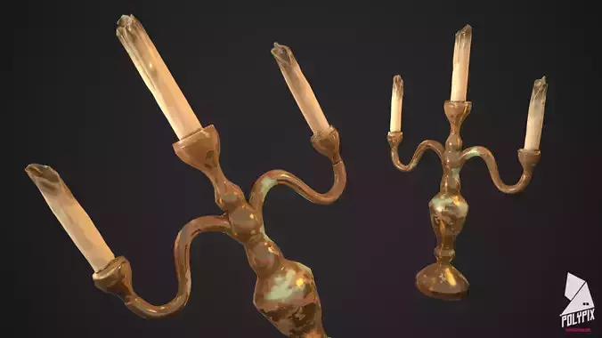 Candelabra Low-poly 3D model