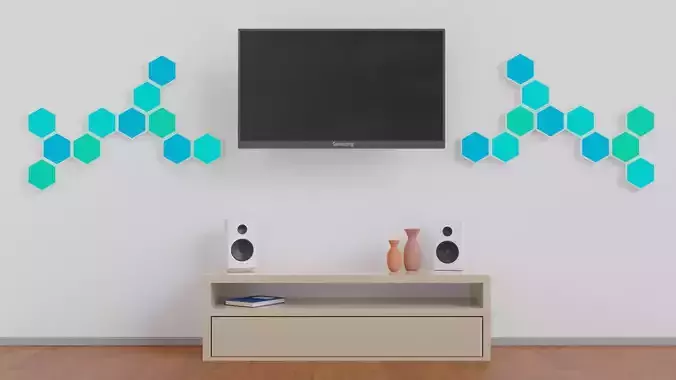 Led wall with TV