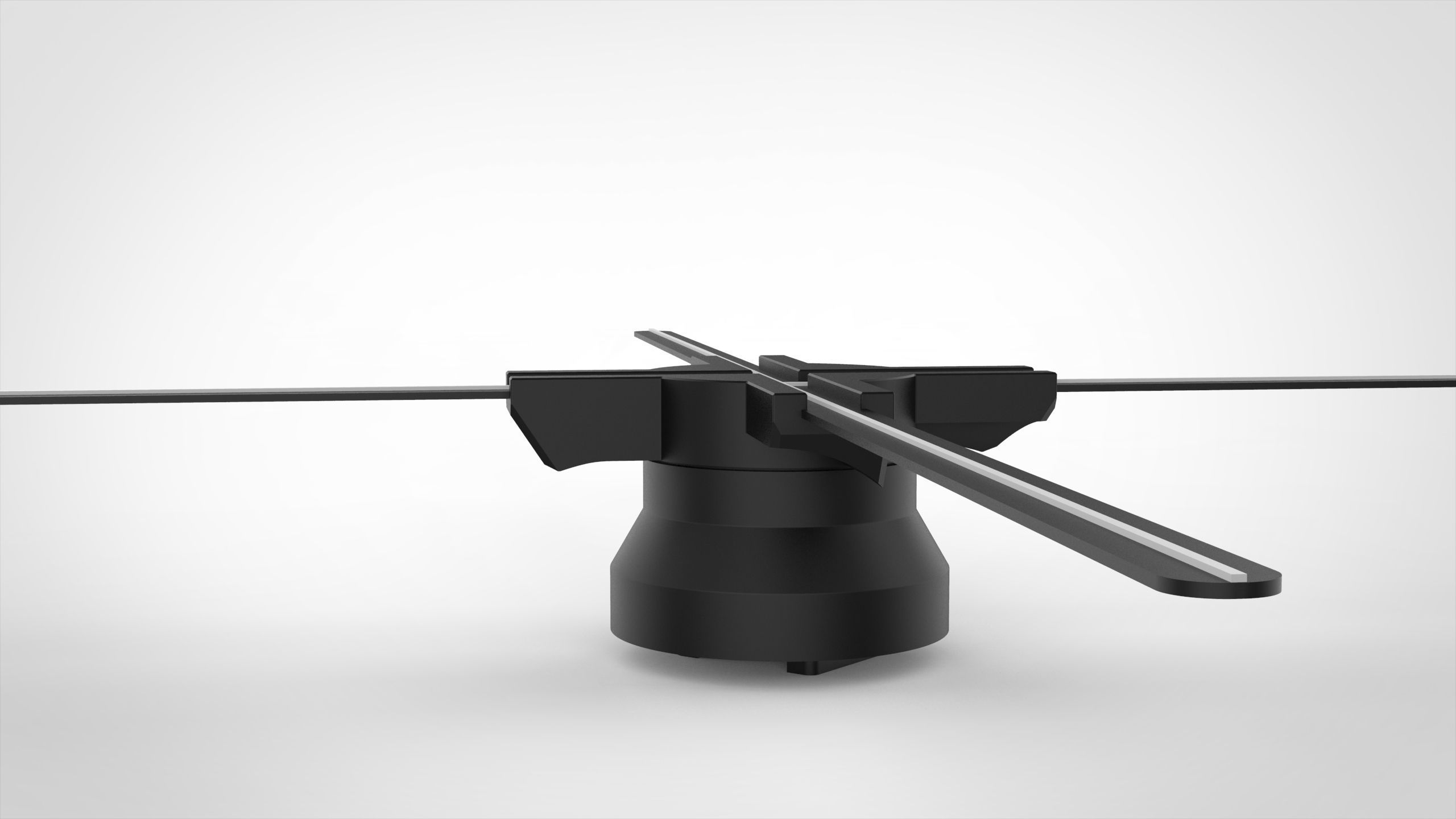 3D Hologrphic Fan 65 cm and 100 cm and Holders 3D model_1