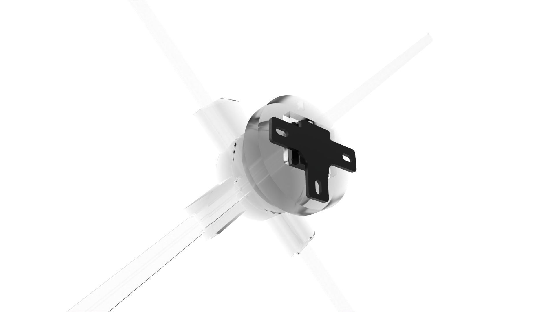 3D Hologrphic Fan 65 cm and 100 cm and Holders 3D model_12