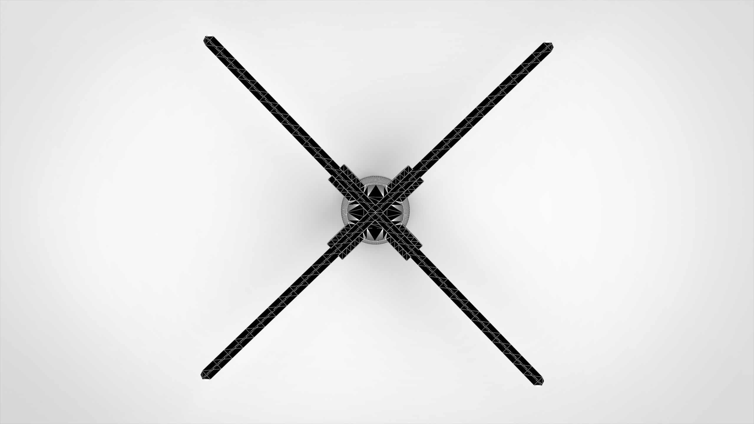 3D Hologrphic Fan 65 cm and 100 cm and Holders 3D model_8