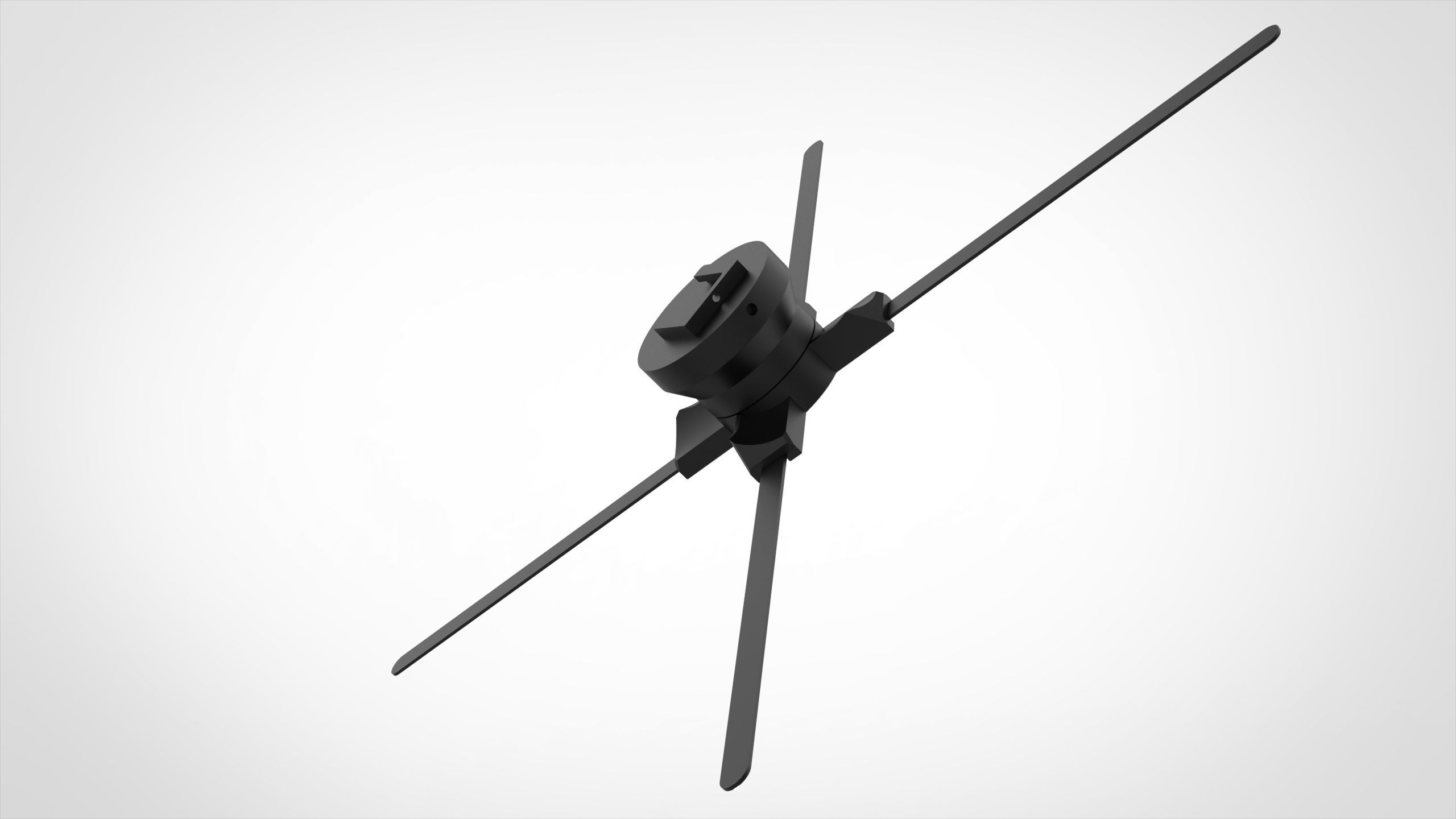 3D Hologrphic Fan 65 cm and 100 cm and Holders 3D model_4