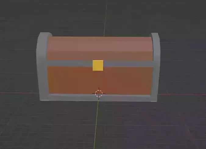 Treasure chest for low poly games like roblox Low-poly 3D model