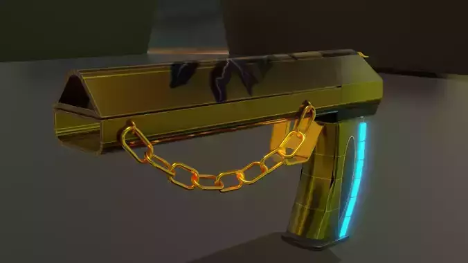 Custom Design Game Ready Gun Model Low-poly 3D model