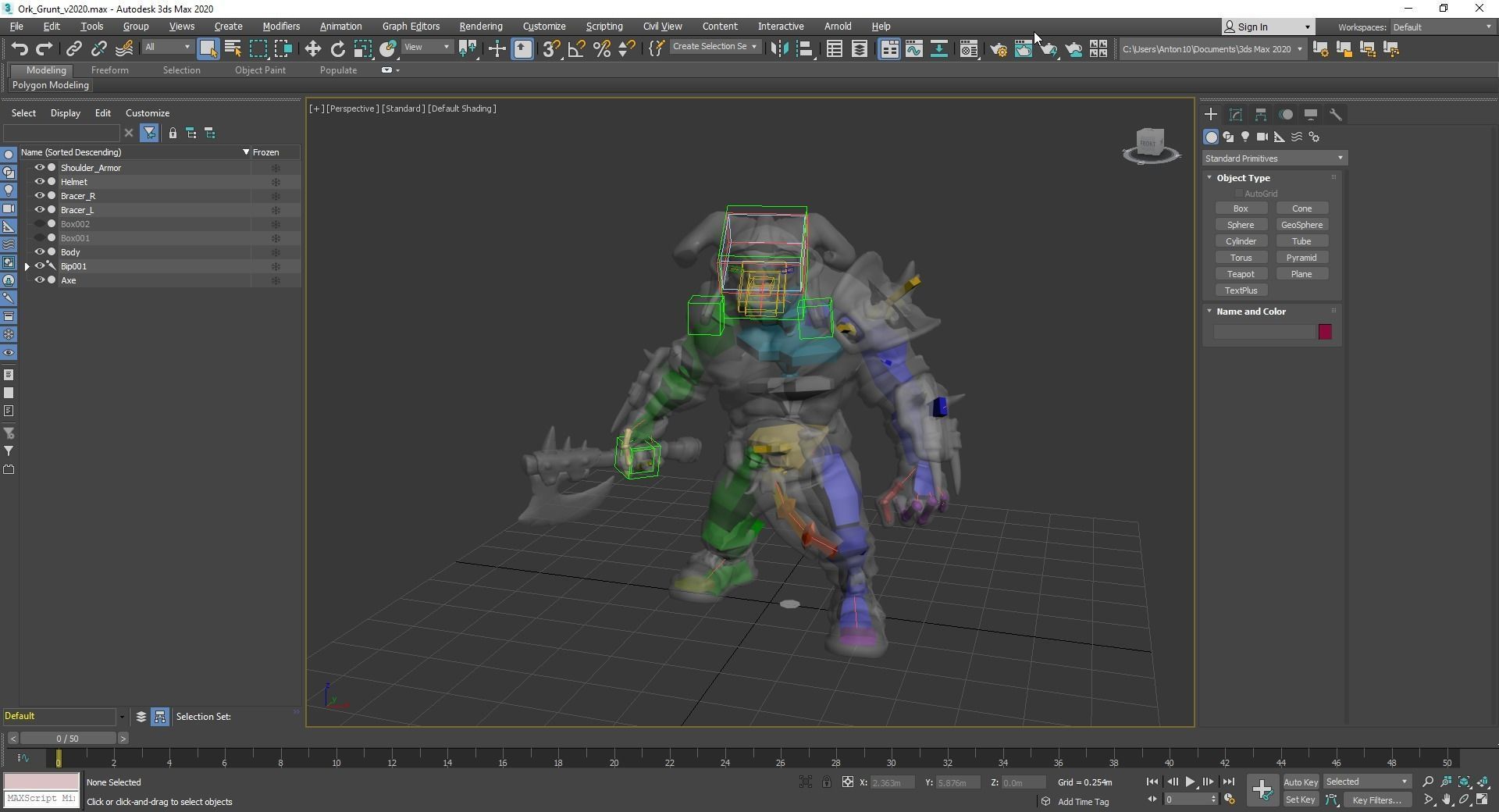 Orc Grunt stylized game ready Low-poly 3D model_15