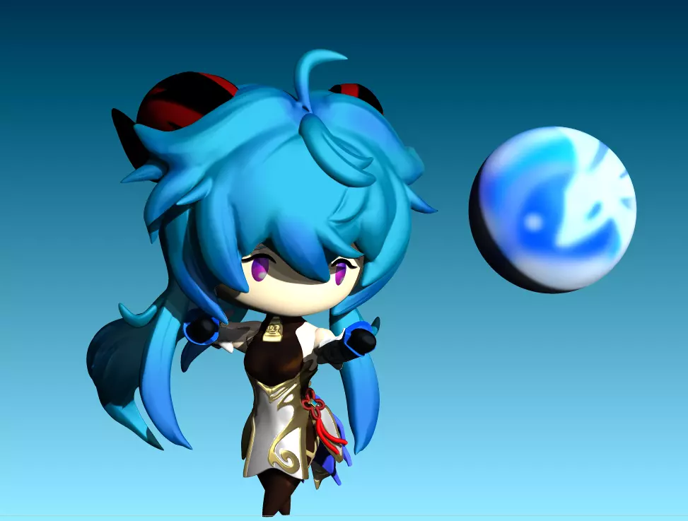 Ganyu Chibi Genshin Impact 3D print model