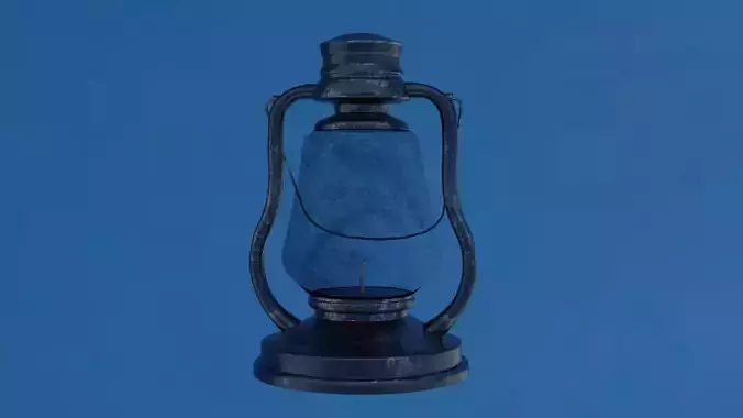 3D Old Lantern Low-poly 3D model