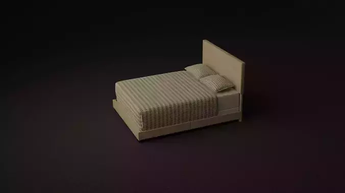 Realistic bed chair Low-poly 3D model