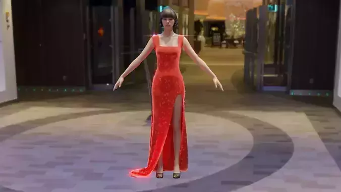 Shinning crystal velvet-fishtail-high split party dress