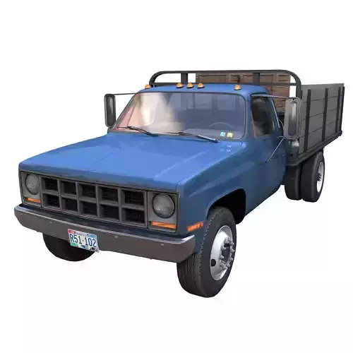 Farmer truck Low-poly 3D model