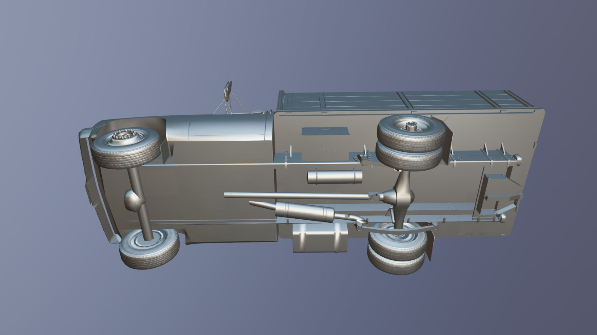 Farmer truck Low-poly 3D model_37