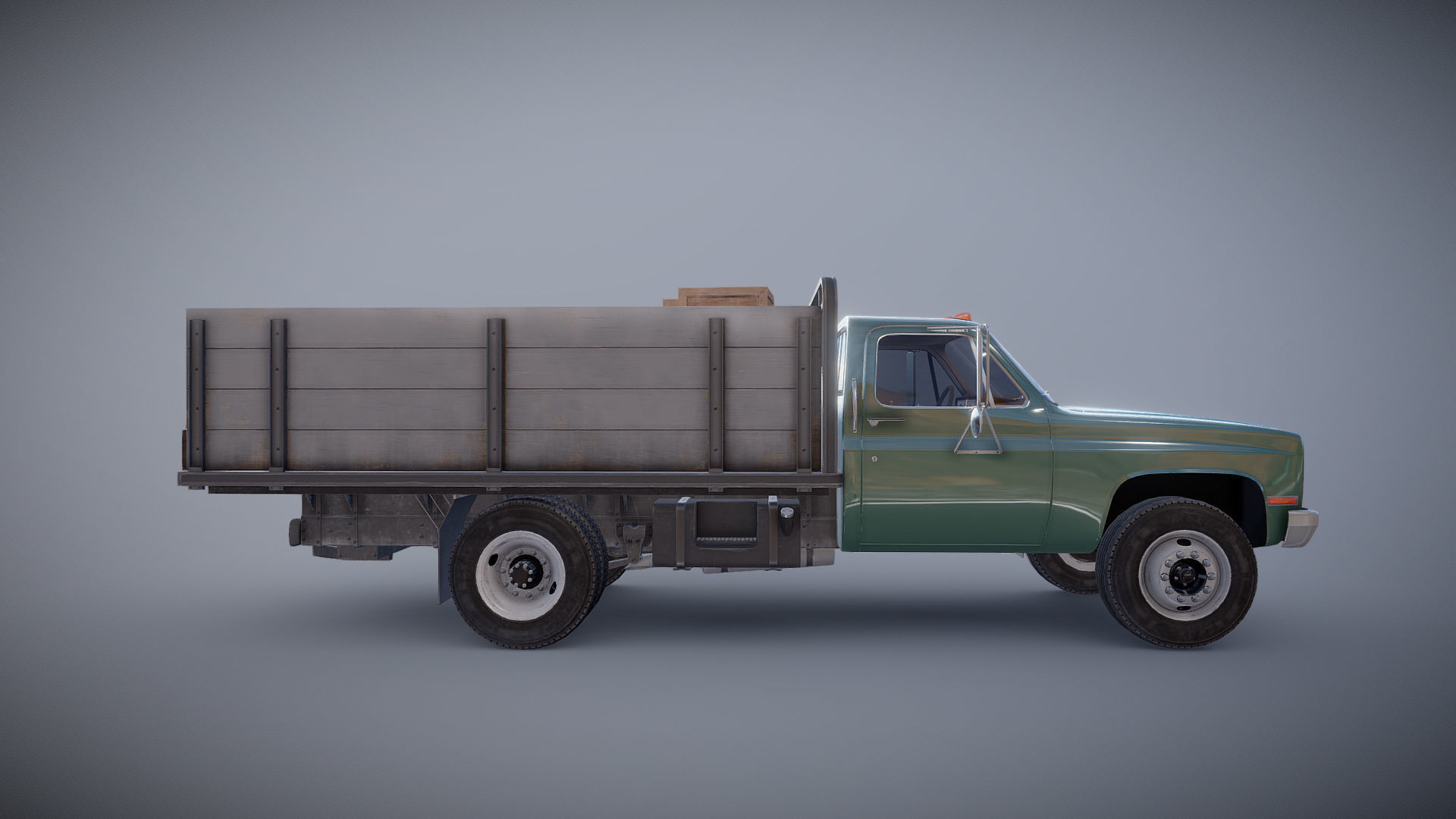 Farmer truck Low-poly 3D model_24