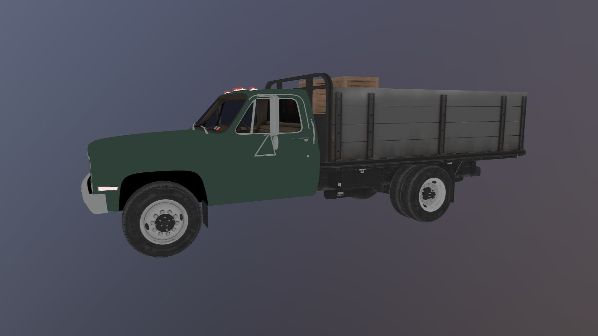 Farmer truck Low-poly 3D model_38