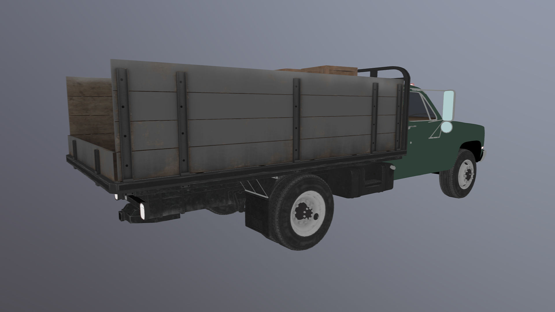Farmer truck Low-poly 3D model_39