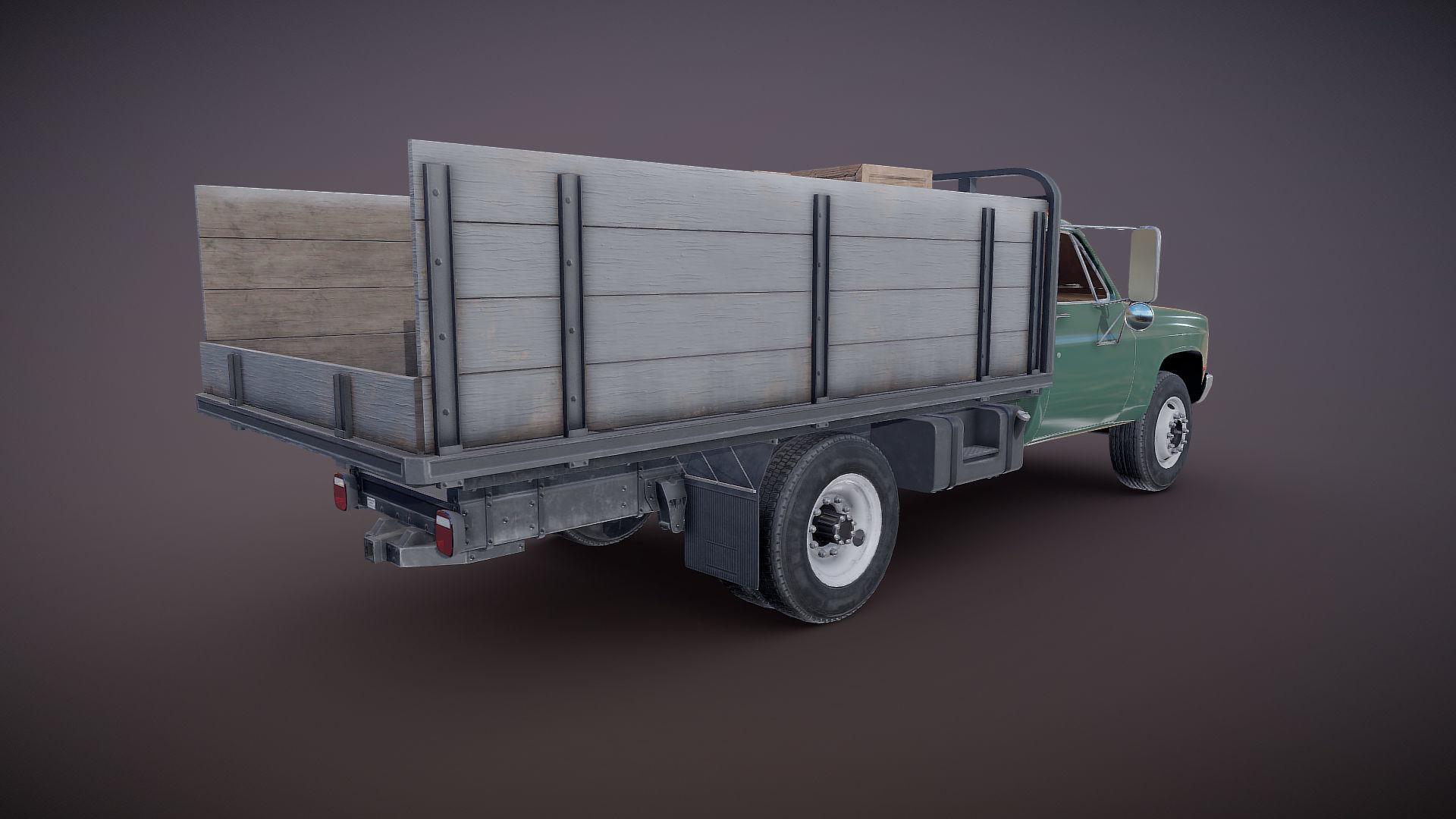 Farmer truck Low-poly 3D model_22