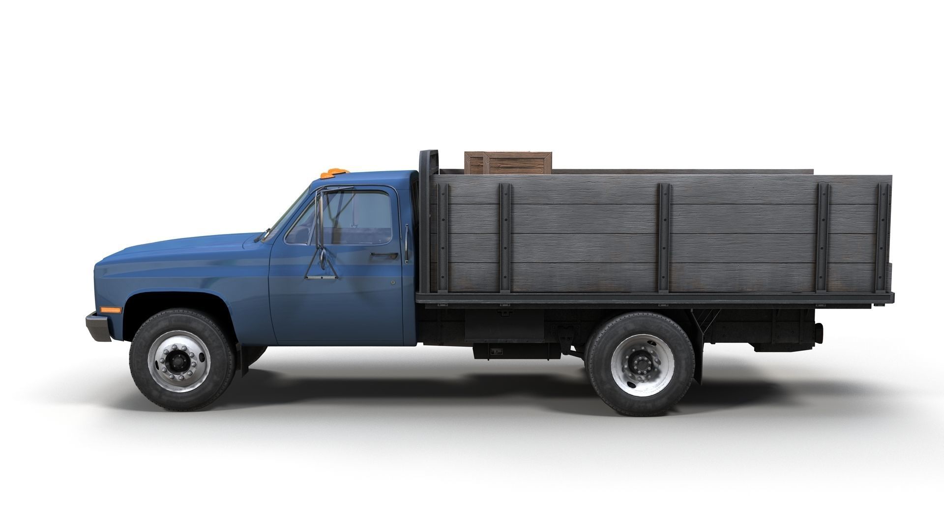 Farmer truck Low-poly 3D model_9