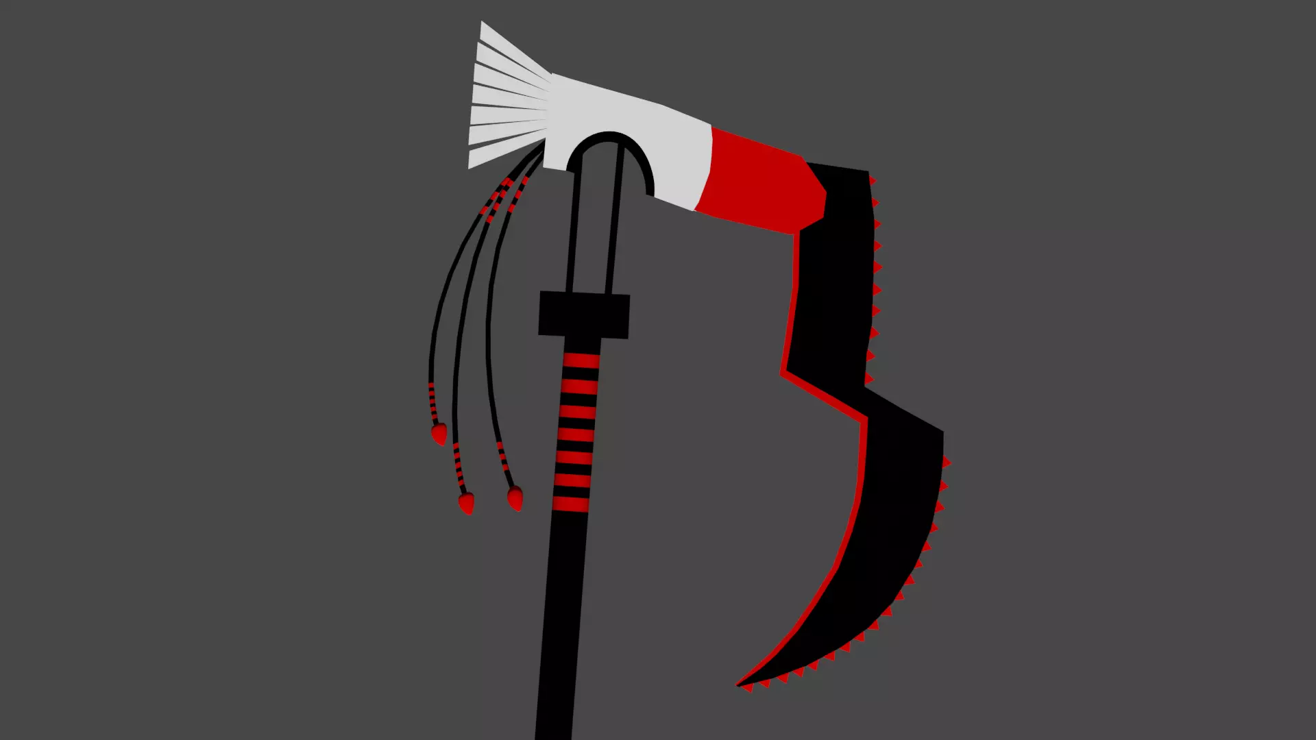 low poly sword 3d model axe with handle Free low-poly 3D model