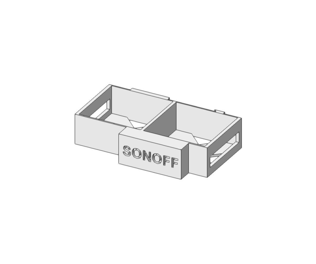 DUAL SONOFF MINI DIN Rail 3D print model_2