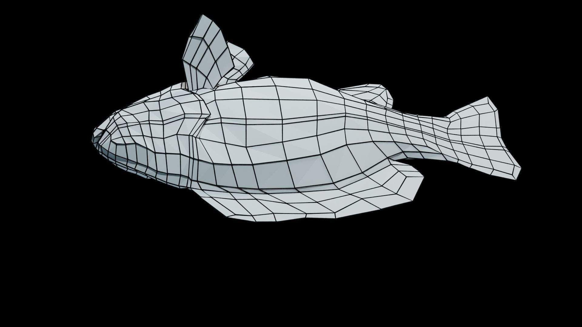 Smallmouth Bass Low-poly 3D model_16